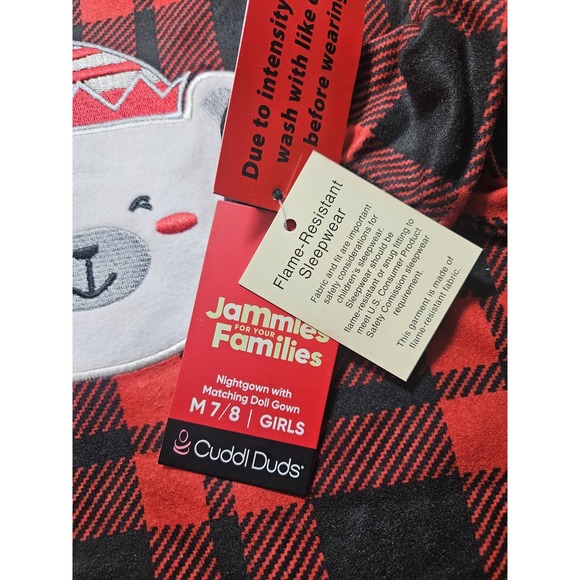 Cuddl Duds Nightgown‎ Girls' M 7/8 & Matching 18" Doll Gown  NWT $36 PP0005 - Picture 7 of 7